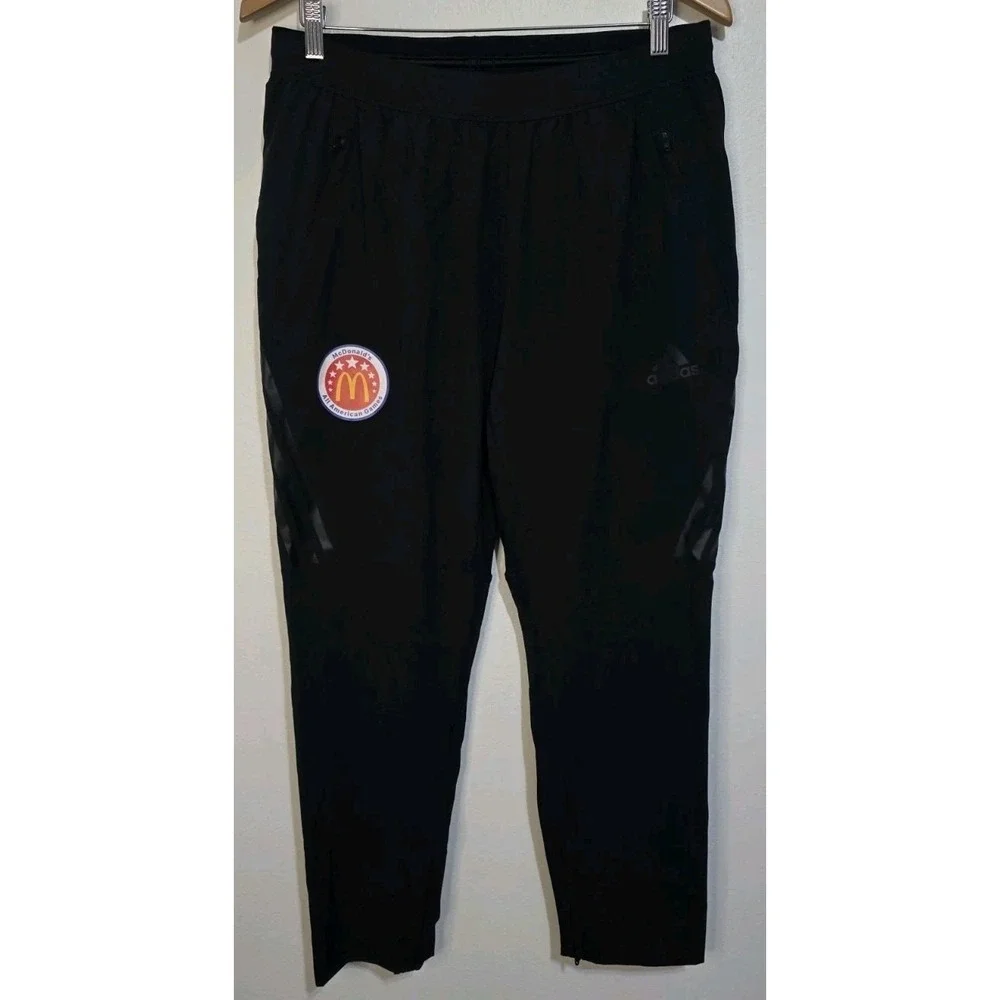 NEW Adidas McDonald's All American Basketball Pants Men L Black Joggers Gym‎